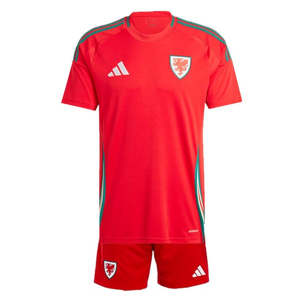 Tailandia Camiseta Gales Replica Primera Ropa Niño 2024